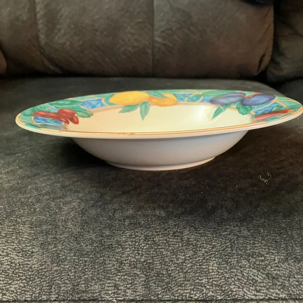Set of 4 Victoria & Beale Forbidden Fruit Rimmed Soup Bowls 9024